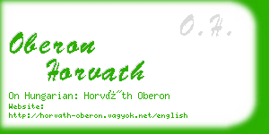oberon horvath business card